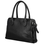 Módní dámská kožená kabelka do ruky Sawina, černá