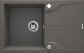 DEANTE Andante flush antracit metalic Granitový dřez odkapávačem zápustný ZQN_T11F
