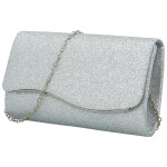 Módní dámská plesová kabelka Moon Rozalia, stříbrná