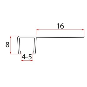Aqualine AGGA/ARLETA svislé těsnění NDHLFS-2