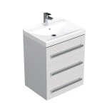 Koupelnová skříňka s umyvadlem SAT Cube Way 60x76,5x46 cm bílá lesk CUBE46603BIVER CUBE46603BIVER