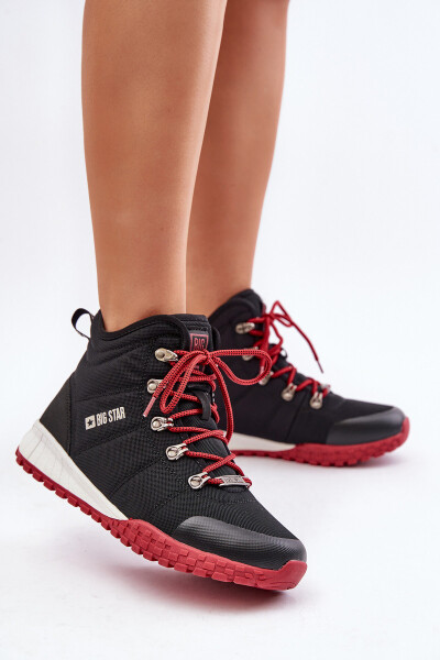 Dámské Traperky Sportovní Boty Big Star KK274217 Systém Paměťové Pěny Černé 36