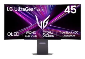 44.5" LG 45GX900A-B černá / Monitor / OLED / 3440x1440 / 21:9 / 240Hz / 275 cd/m2 / 2x HDMI+DP / Repro (45GX900A-B)