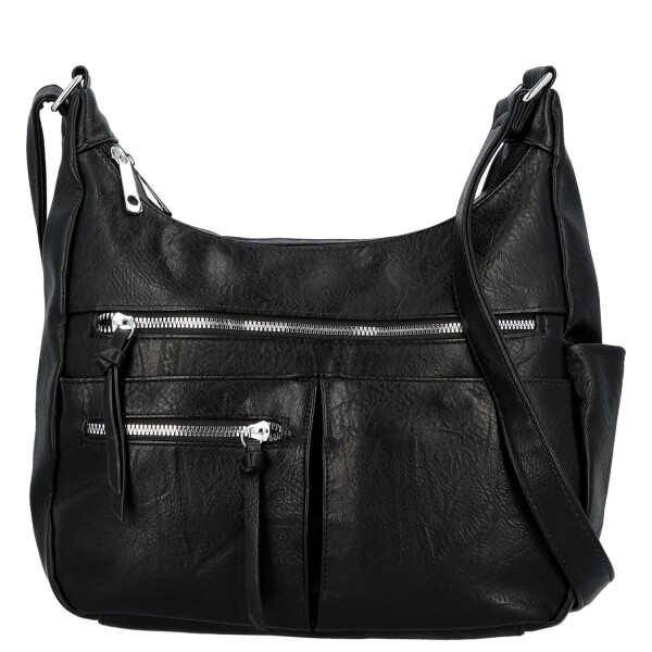 Stylová dámská koženková crossbody kabelka Timea, černá