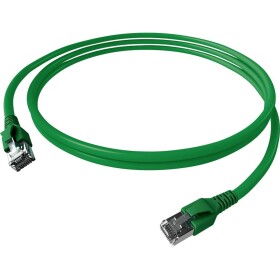 Easylan CP1KGBGBG0075 RJ45 síťové kabely, propojovací kabely CAT 6A S/FTP 7.50 m zelená dvoužilový stíněný, bez halogenů, samozhášecí 1 ks