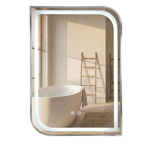 REA - Zrcadlo LED ZONE 80x60 BRUSH NICKEL HOM-00301