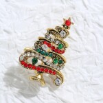 Vánoční brož se zirkony Christmas Tree 5 - vánoční stromeček, Barevná/více barev