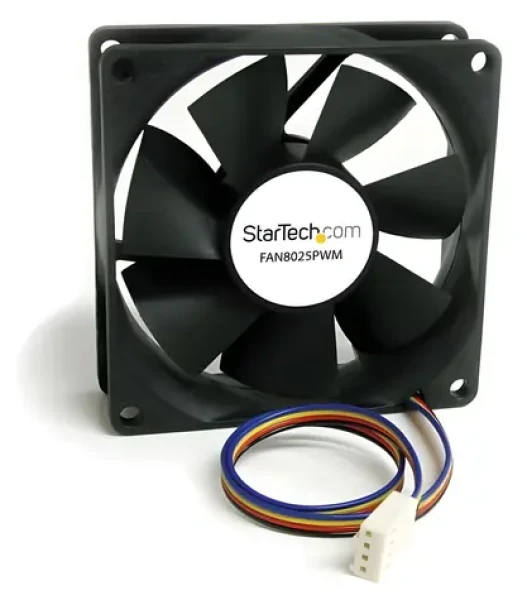 StarTech Ventilátor do PC skříně 80 mm černý / Ventilátor / 80x80x25 mm / PWM / Molex 4-pin (FAN8025PWM)