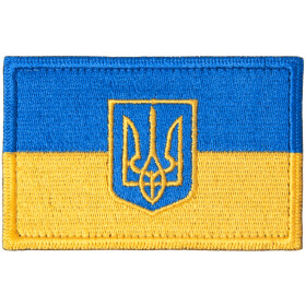 Nášivka: Vlajka Ukrajina se znakem [80x50] [ssz]