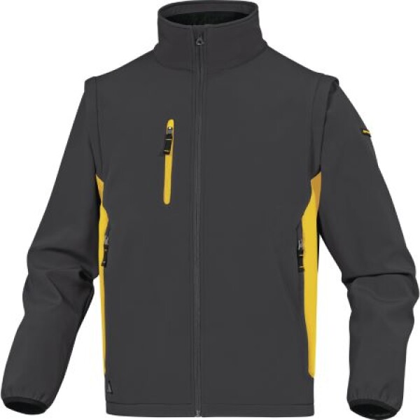 Pracovní softshell bunda Delta Plus MYSEN2 Barva: Šedá/ Žlutá, Velikost: 3XL (MYSE2GJ3X)