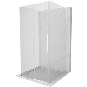 MEXEN/S - Rox-3S L sprchový kout 3 stěnný , posuvný 110 x 110, transparent, bílá 8C2L-110-110-20-00-3S