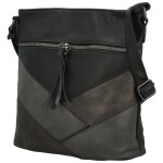 Trendy dámská koženková crossbody kabelka Nicoll, černá