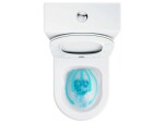 RAVAK - WC kombi se sedátkem SoftClose, vario odpad, spodní napouštění, RimOff, bílá X01870