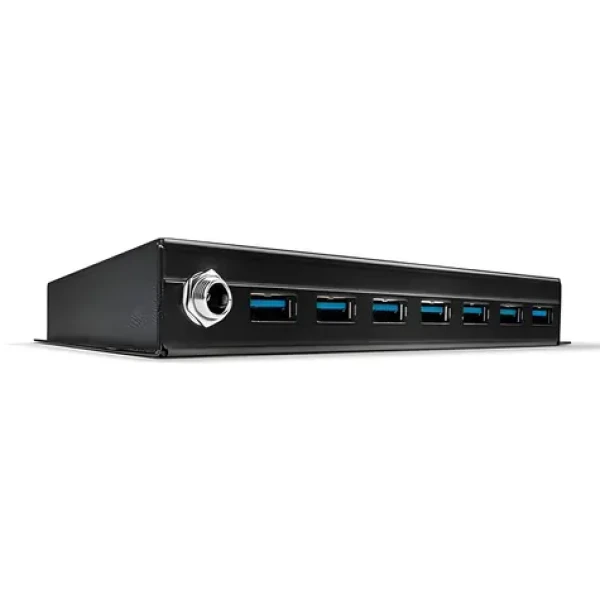 Lindy USB 3.0 Hub 7 portů kov černá / USB hub / kabel 0,8 m / 0-65 °C (43128)