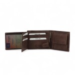Trendy pánská kožená peněženka na šířku Diviley Nikifor, hnědá