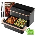 Cosori Dual Blaze TwinFry SMART černá / Horkovzdušná fritéza / 2800 W / 10 L / keramika (CAF-TF101S-AEUR)