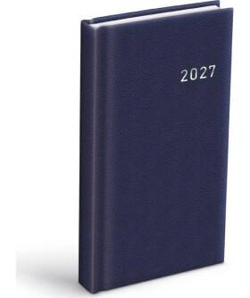 Diář 2027 D802 PVC tmavě modrý 90x170mm