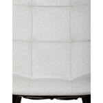 Židle jídelní, bílá látka, čtyřnohá kovová podnož, černý mat