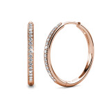 Elenys pozlacené náušnice s krystaly Swarovski® 18K růžové zlato