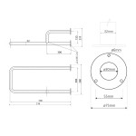 SAPHO - HANDICAP opěrné madlo LEVÉ 500, bílá XH530W