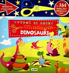 Vytvoř knihu Dinosauři - Přečti, vystřihni, nalep 3+