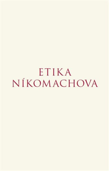 Etika Níkomachova - Aristotelés