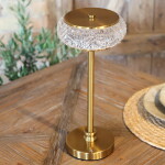 Chic Antique Stolní LED lampička Antique Brass, zlatá barva, sklo, kov
