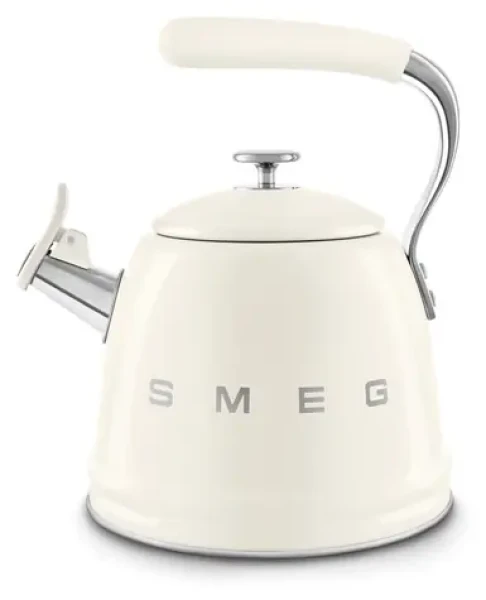 Smeg 50's Style WKF01CR krémová / Konvice na sporák / 2,3 l / nerez / s píšťalkou (WKF01CR)