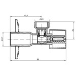 AQUALINE - Rohový kulový ventil 1/2"x3/8", pár, chrom 5306