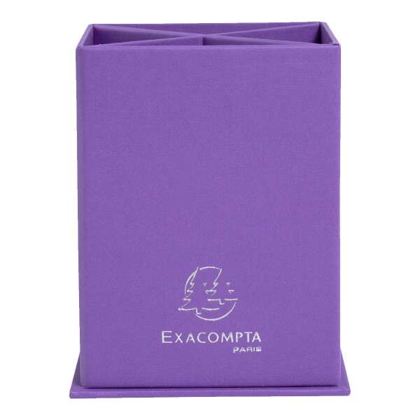Exacompta stojánek na tužky Teksto, 85 x 85 x 120 mm, karton, fialový