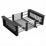 REA - Teleskopický odkapávač na dřez P14487 Black HOM-09973