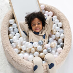 PLUSH NEST PLUSH NEST Míčky do suchého bazénu Ø 6 cm 200 ks (perleťové, zlaté, perleťově světle růžové)