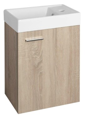 Aqualine ZOJA skříňka s keramickým umyvadlem 40x22 cm, dub platin 51049DP-02