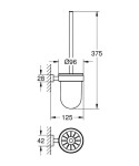 GROHE - Essentials Cube WC kartáč s držákem, chrom 40513001