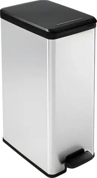 Curver Slim Bin stříbrná / Odpadkový koš / 40 l / pedálový (213298)