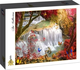 GRAFIKA Puzzle Vodopád v hlubokém lese