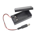 Bateriový box 9V s krytem a přepínačem ON/OFF + DC 2,1 mm konektor