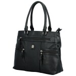 Stylová dámská koženková kabelka na rameno Kalama, černá