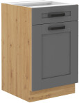 Spodní skříňka Luna 50 D 1F 1S BB - Premium Box Barva korpusu: Dub artisan, Barva dvířek: Dust Grey
