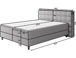 Boxspring Camma Rozměr: 180 x 200 cm, látka: Calmora 5