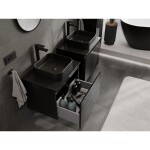 MEXEN/S - Orio koupelnová skříňka pod umyvadlo 60 cm s deskou, 1 šuplík, černá lesk 91A10-06047-1-BFC70