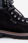 Semišové Zateplené Kotníkové Boty Traperky Pánské Big Star Hi-Poly System Černé Velikost: 45