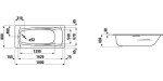 Laufen - Palladium Zápustná ocelová vana 180x80 cm, bílá H2251000000401