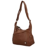 Stylová dámská koženková crossbody kabelka Arleta, hnědá