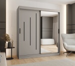 Šatní skříň Abi Rubino Y2 Rozměry: 150 cm, Barva korpusu + barva dveří: Kašmír