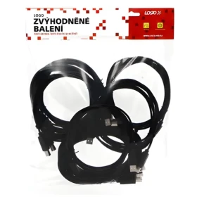 Logo černý / USB kabel / USB 2.0 / USB-A samec - USB-B samec / 3 m
