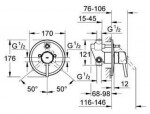 GROHE - Concetto Vanová baterie pod omítku, chrom 32214001