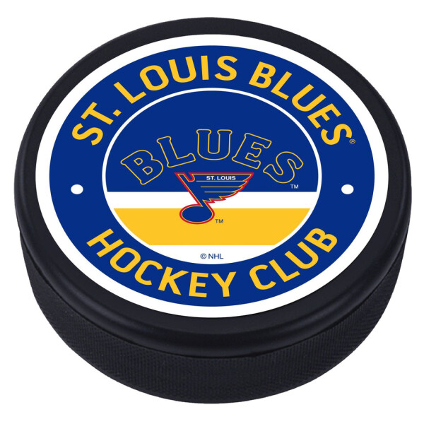 Mustang Puk St. Louis Blues NHL Arch Vintage Striped Textured Puck