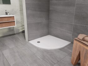 Lansanit Sprchová vanička EX 900x900 mm, bez nožiček, sifon vlevo LANEX90KL