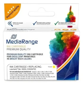 MediaRange Lexmark 100XL žlutá / Inkoustová kazeta / kompatibilní / náhrada za 14N1071E (MRLX100YXL)